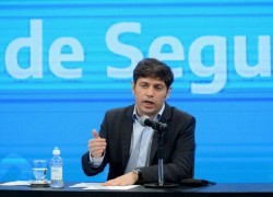 Axel Kicillof anunciando Plan Integral de Seguridad